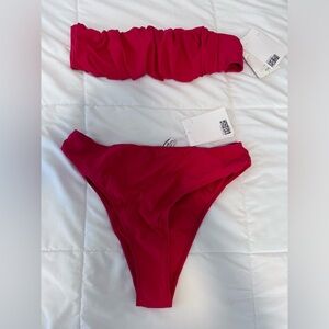 NWT & Other Stories Red High-Waited Bikini